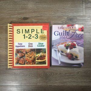 Cookbook Lot - Simple 1-2-3 and Guilt Free Cooking